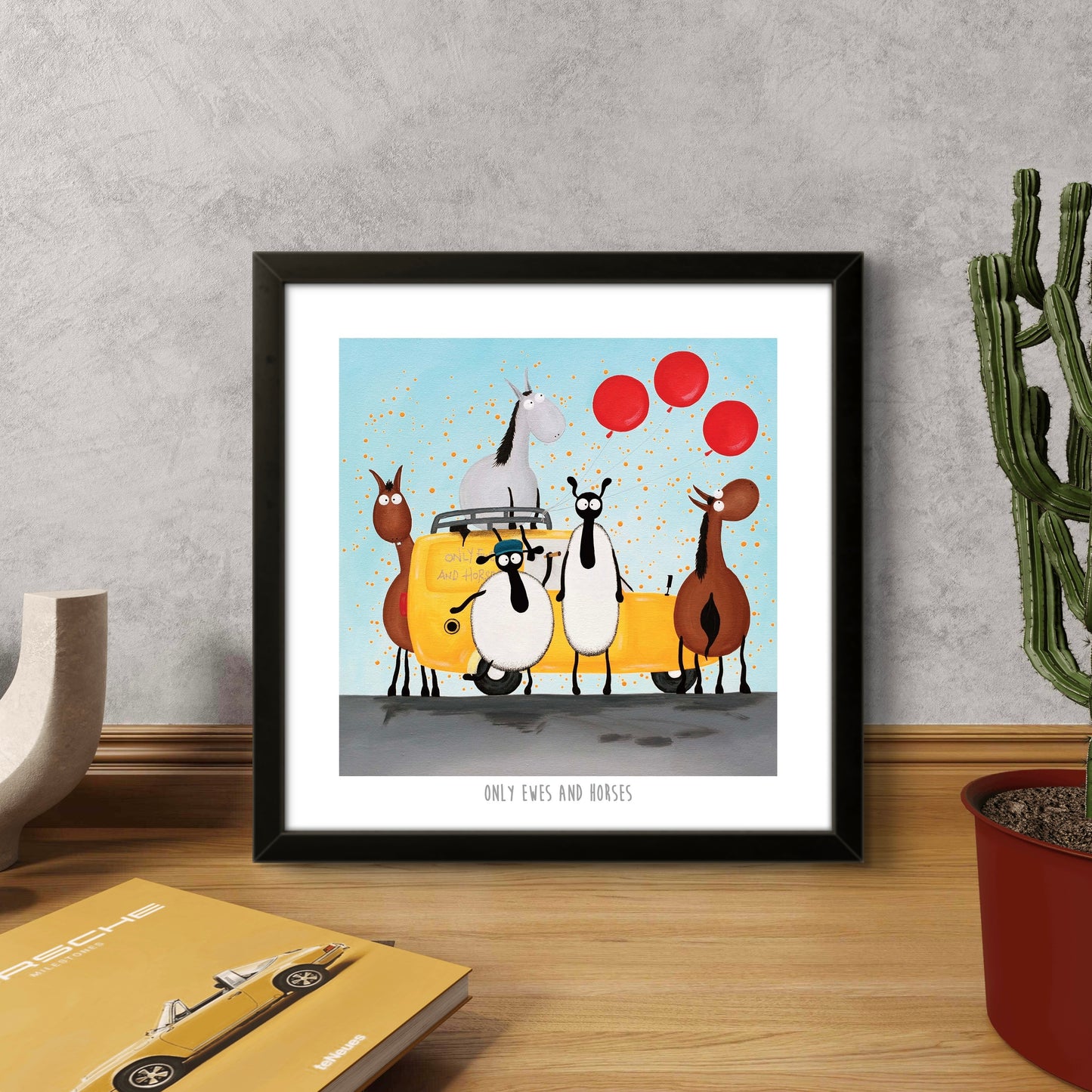 10” Print - Only Ewes And Horses