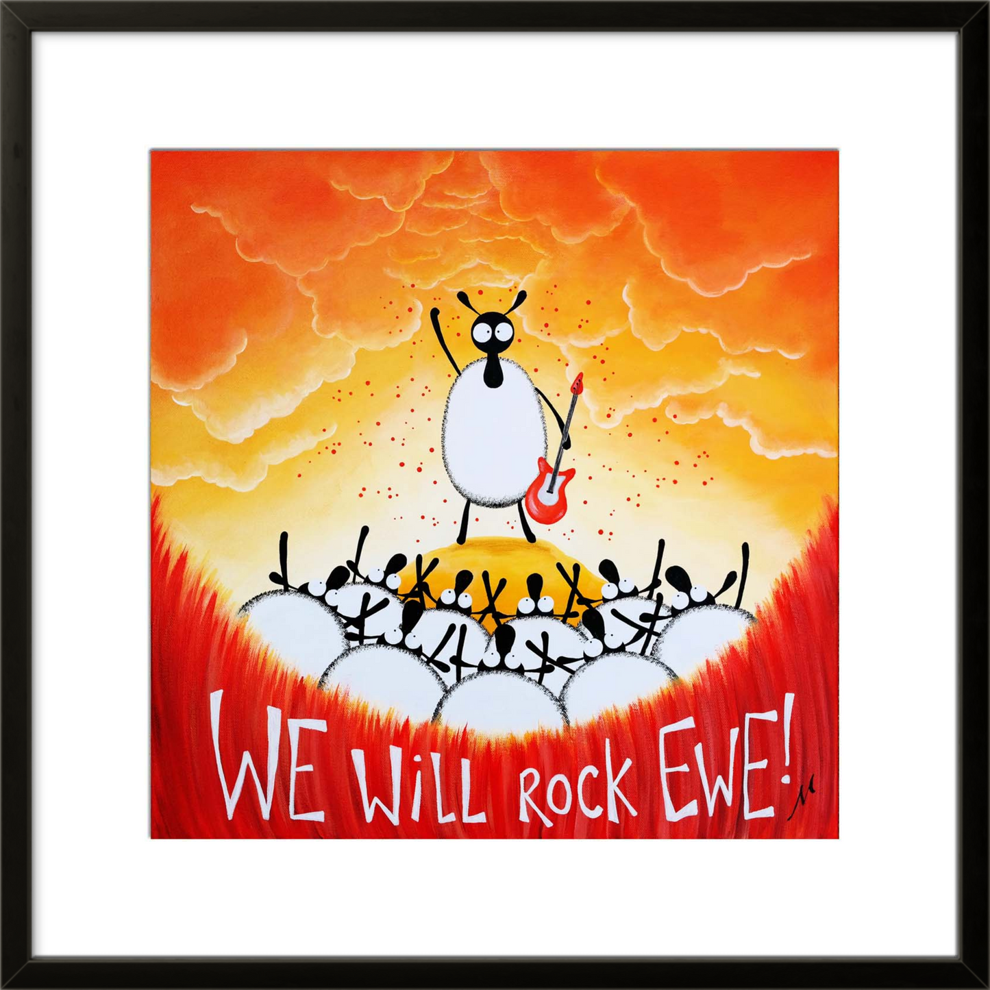 16” Limited Edition Print - We Will Rock Ewe!