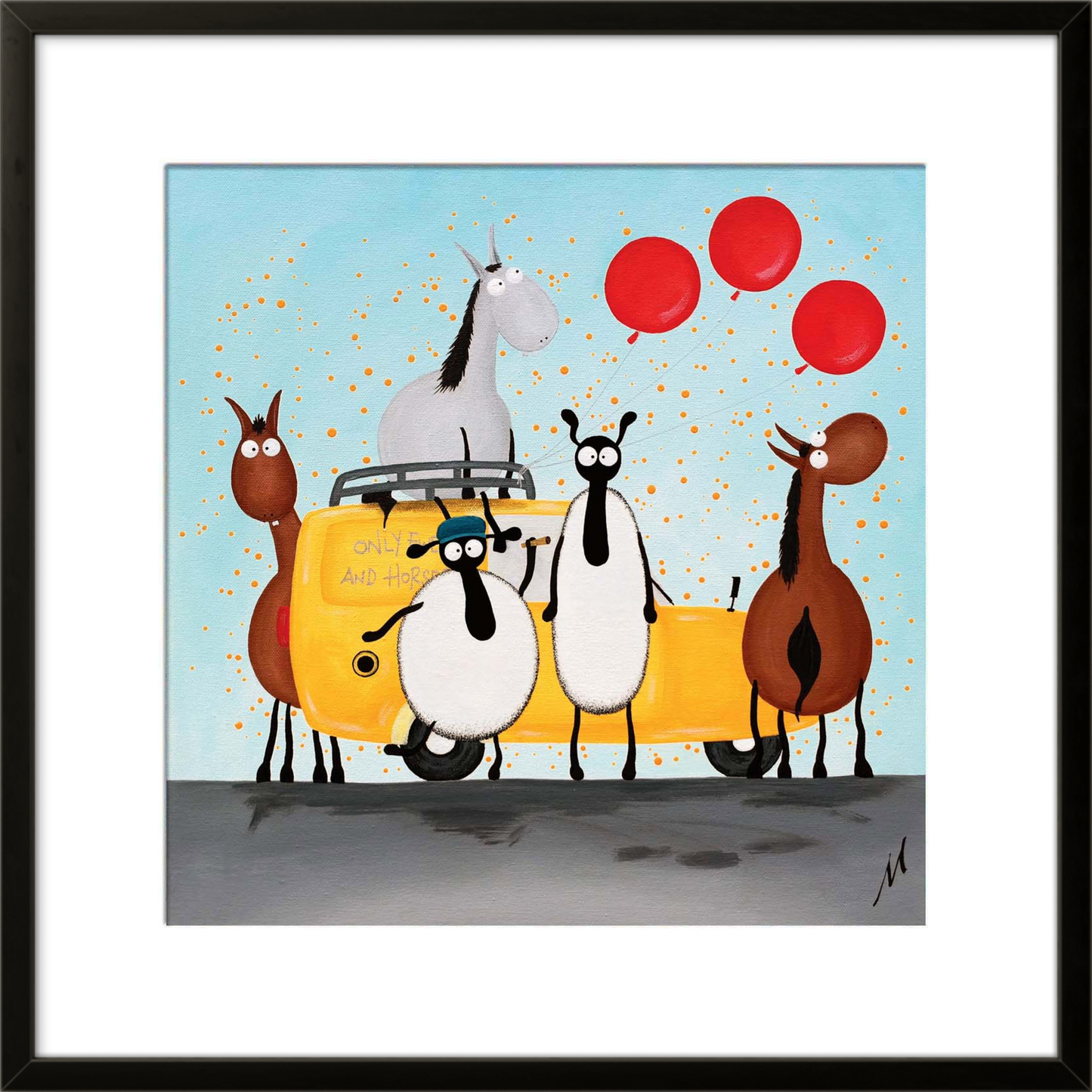 16” Limited Edition Print - Only Ewes And Horses