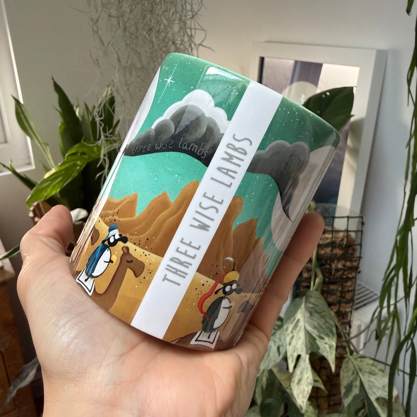 Three Wise Lambs Ceramic Mug