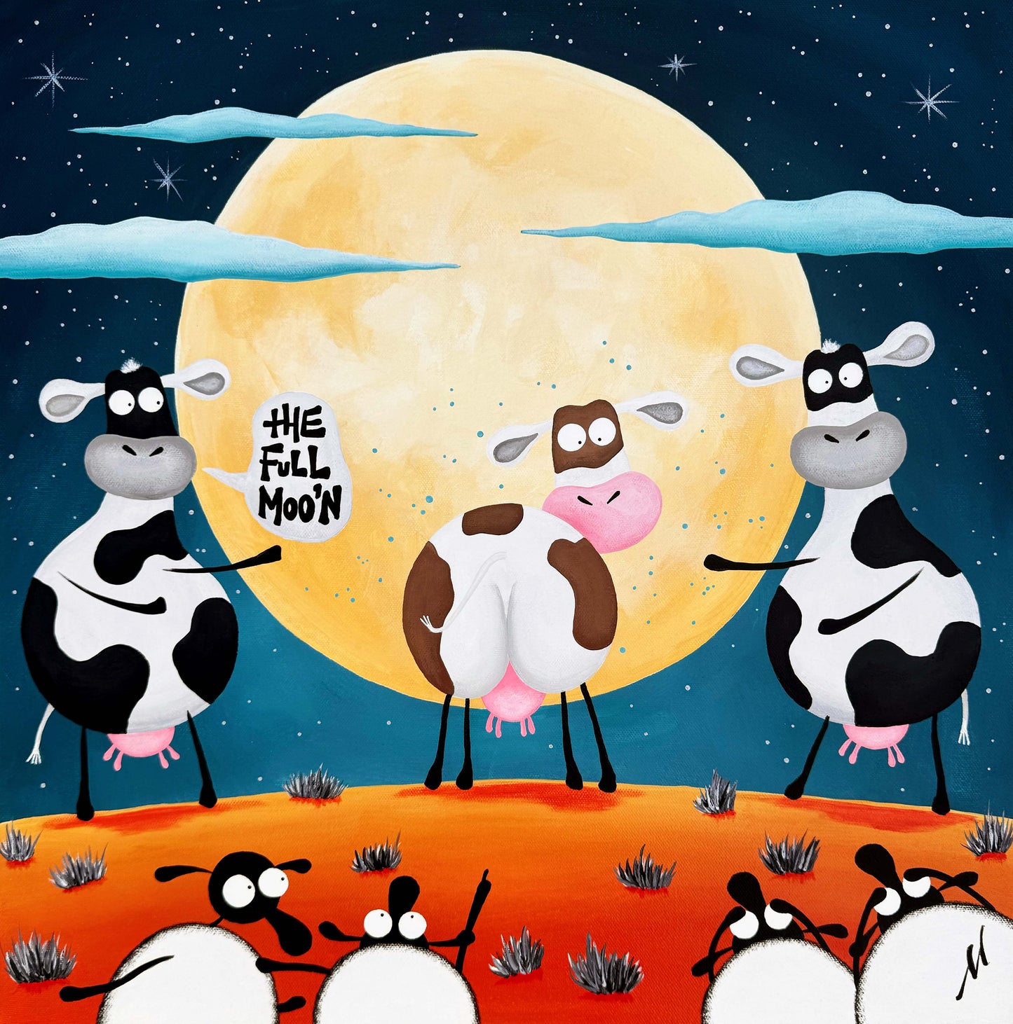 “The Full Moo’n" Original Painting