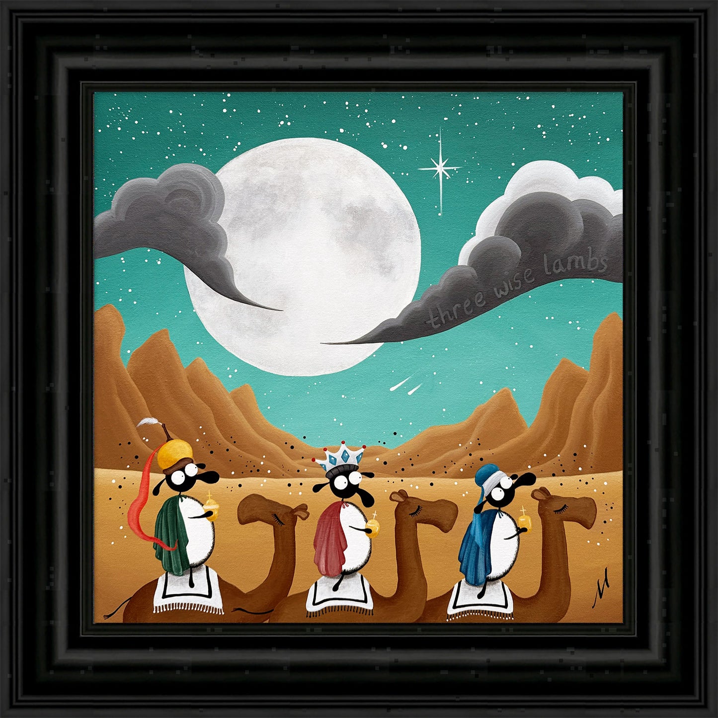 “Three Wise Lambs" Original Painting