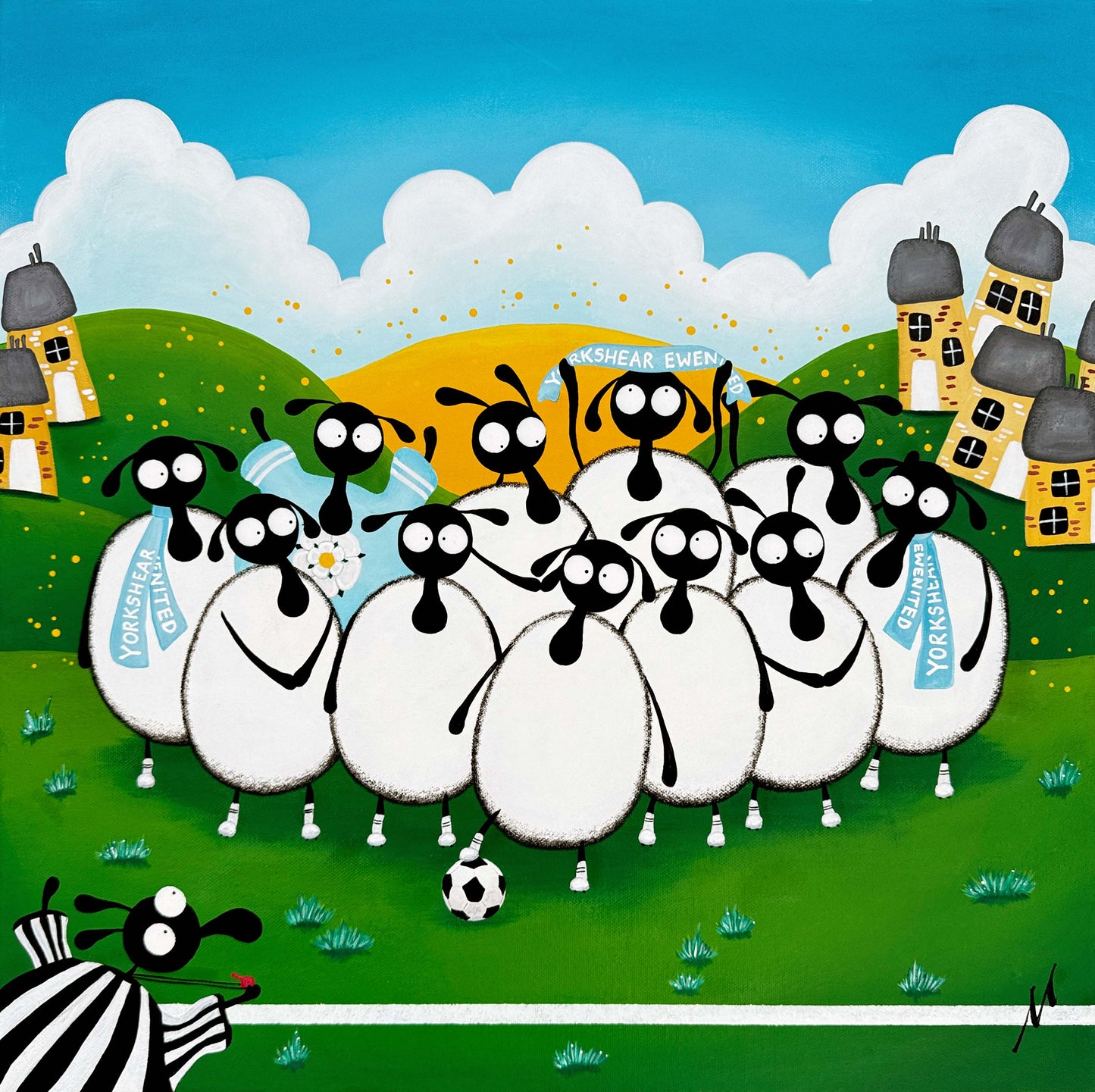 “Yorkshear Ewenited” Original Painting