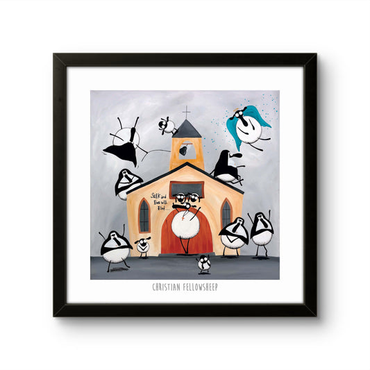 10” Print - Christian Fellowsheep