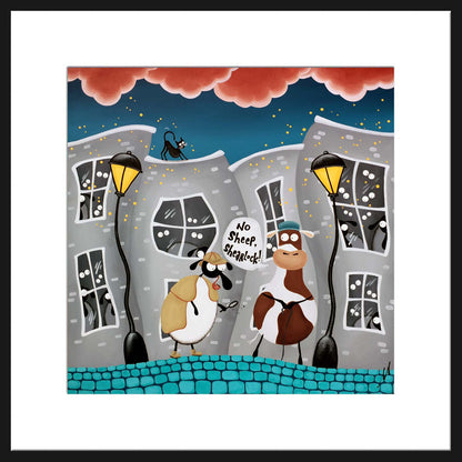 16” Limited Edition Print - No Sheep, Shearlock!