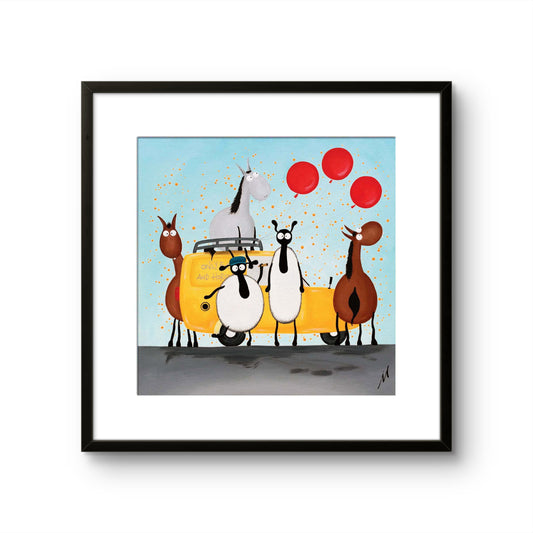 16” Limited Edition Print - Only Ewes And Horses