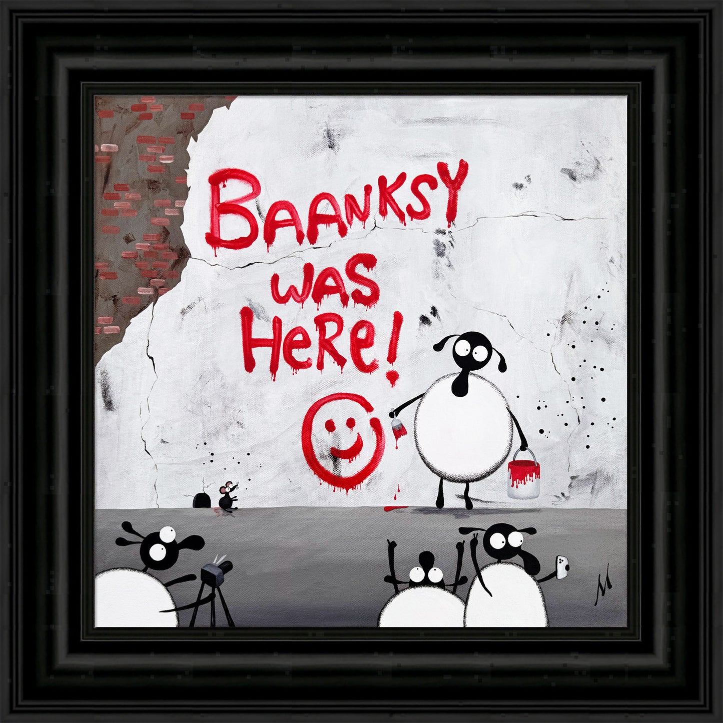 “Baanksy Was Here!" Original Painting