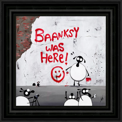 “Baanksy Was Here!" Original Painting