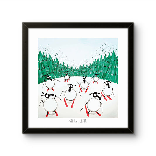 10” Print - Ski Ewe Later