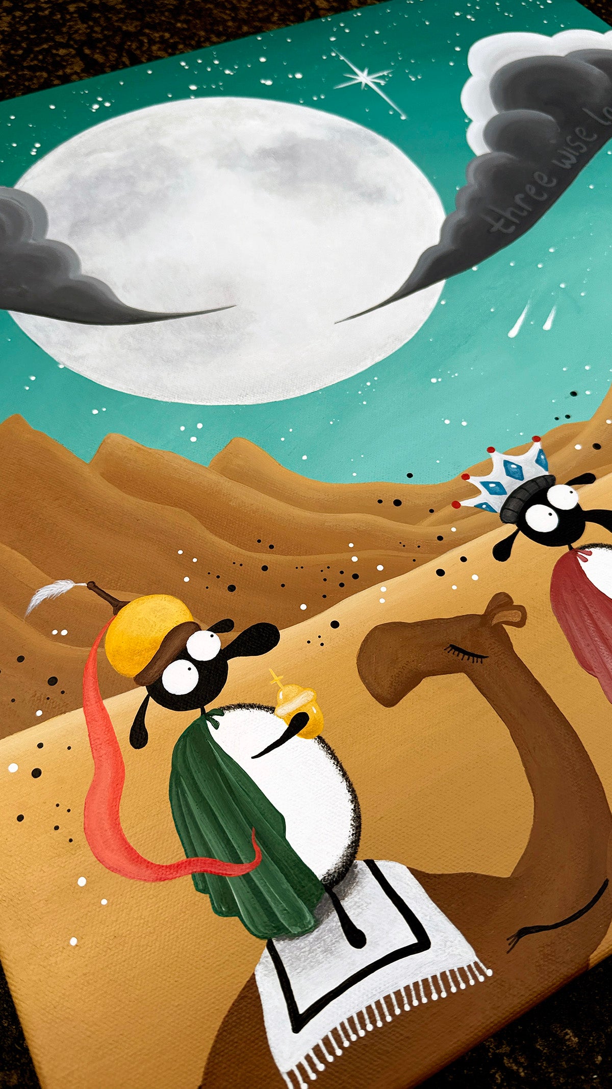 “Three Wise Lambs" Original Painting