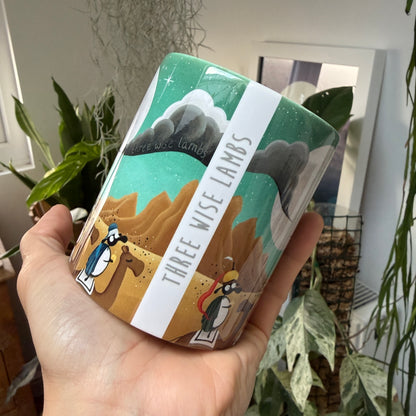 Three Wise Lambs Ceramic Mug