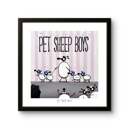 10” Print - Pet Sheep Boys