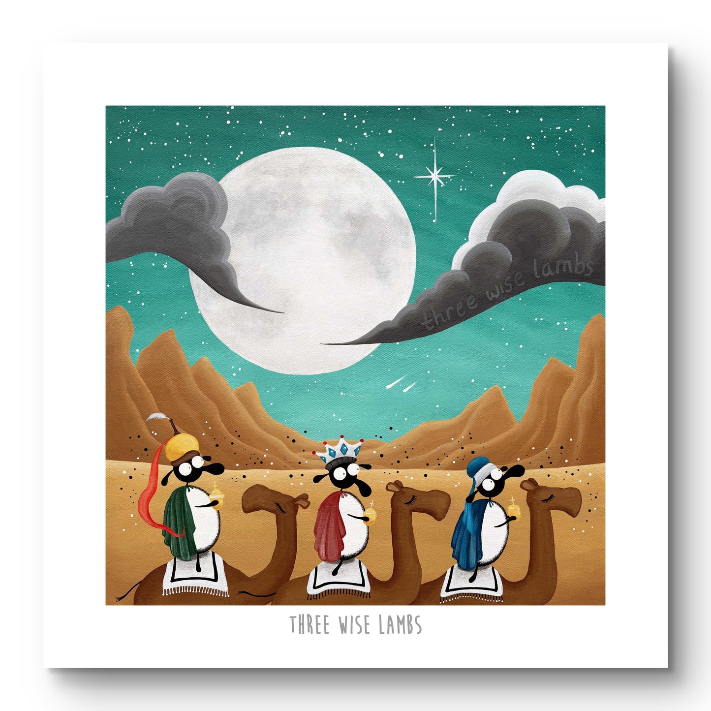10” Print - Three Wise Lambs
