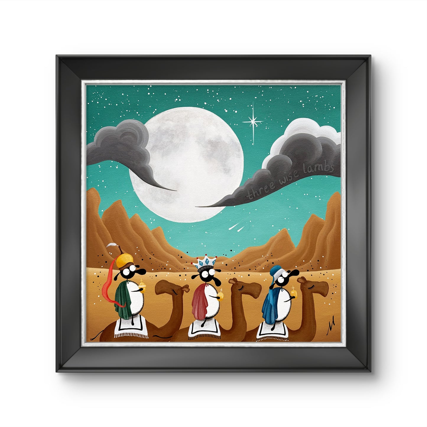 “Three Wise Lambs" Original Painting