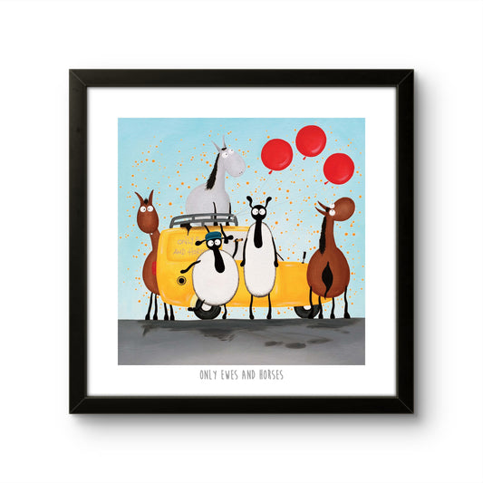 10” Print - Only Ewes And Horses