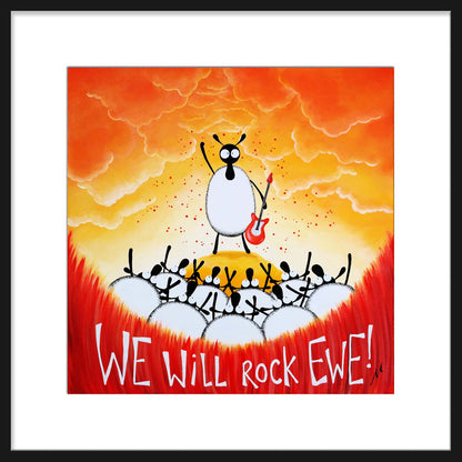 20" Limited Edition Print - We Will Rock Ewe!