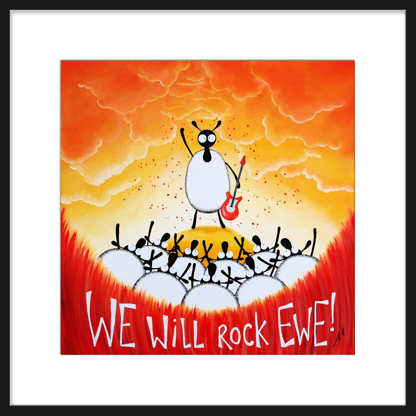 16” Limited Edition Print - We Will Rock Ewe!