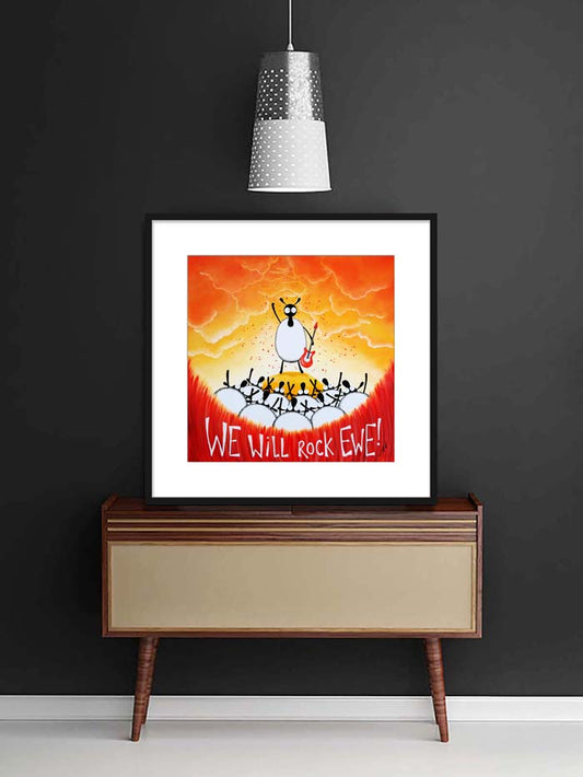 20" Limited Edition Print - We Will Rock Ewe!