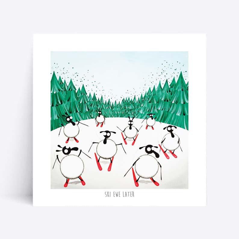 10” Print - Ski Ewe Later