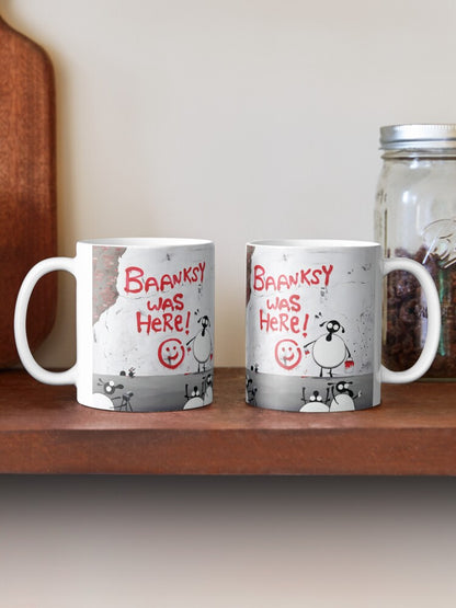 Baanksy Was Here! Ceramic Mug
