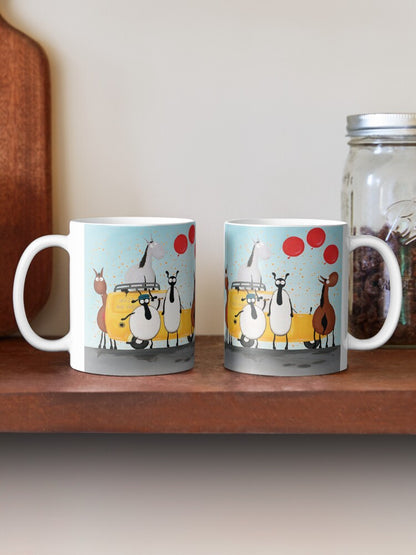 Only Ewes And Horses Ceramic Mug