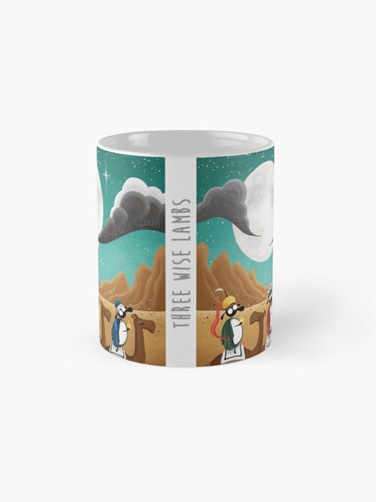 Three Wise Lambs Ceramic Mug