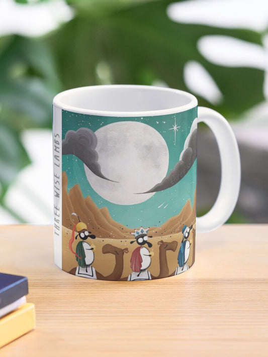 Three Wise Lambs Ceramic Mug
